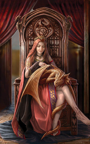 rAN25-Friends Forever Card (Anne Stokes Girls and Dragons Cards) at Enchanted Jewelry & Gifts