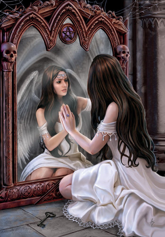 rAN37-Magical Mirror Card (Anne Stokes Angels Cards) at Enchanted Jewelry & Gifts