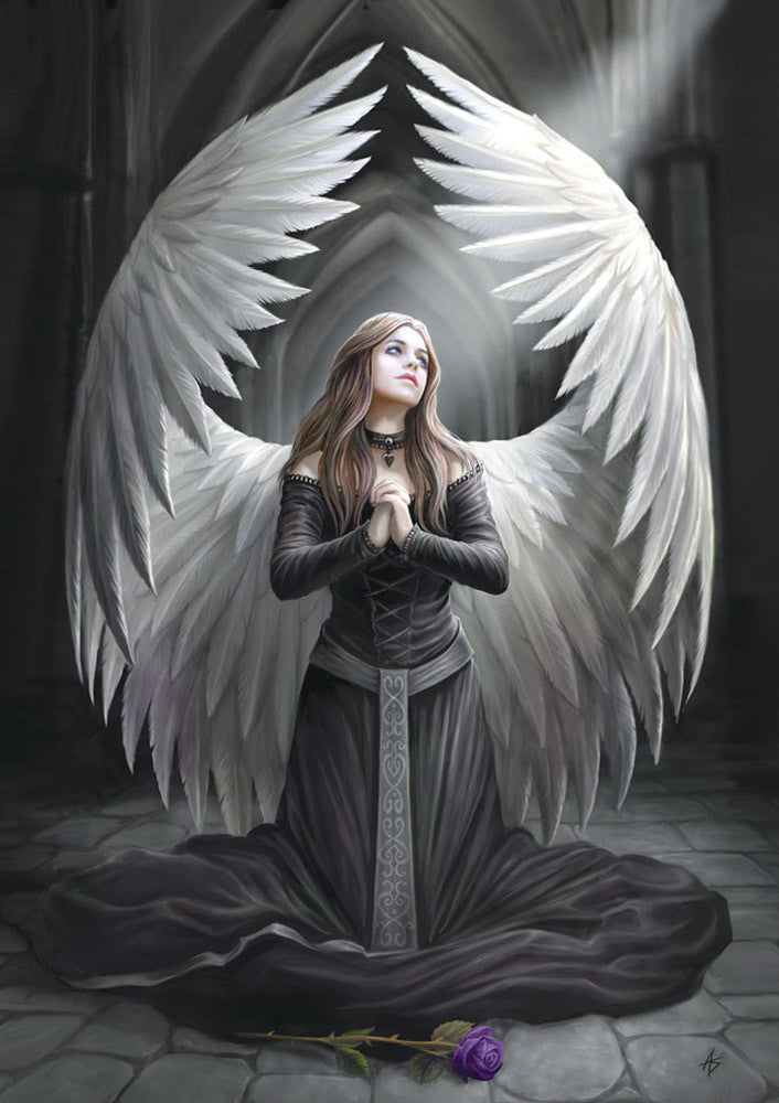 rAN38-Prayer for the Fallen Card (Anne Stokes Angels Cards) at Enchanted Jewelry & Gifts