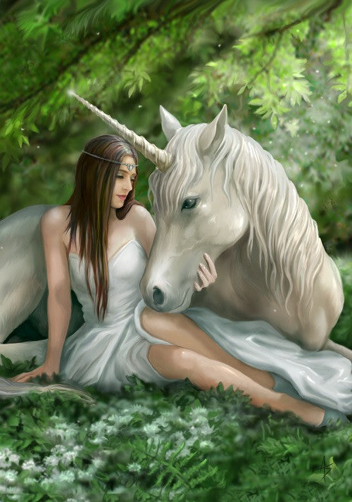 rAN67-Pure Heart Card by Anne Stokes (Anne Stokes Unicorns Cards) at Enchanted Jewelry & Gifts
