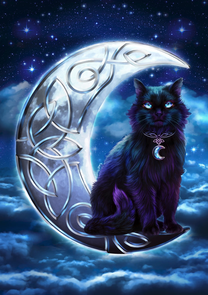 rBA03-Celtic Black Cat Card (Cards - Brigid Ashwood) at Enchanted Jewelry & Gifts