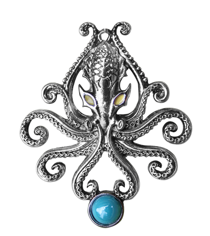 BB09-The Kraken for Wild Adventures Pendant by Briar (Briar Bestiary) at Enchanted Jewelry & Gifts