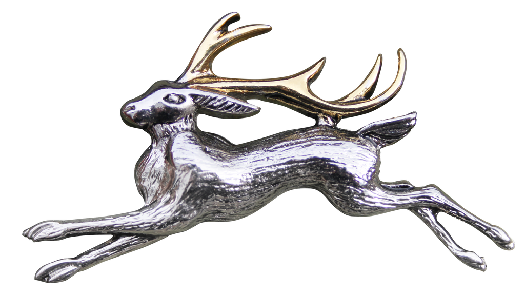 BB11B-The Jackalope for Warrior's Strength Brooch by Briar (Briar Bestiary) at Enchanted Jewelry & Gifts