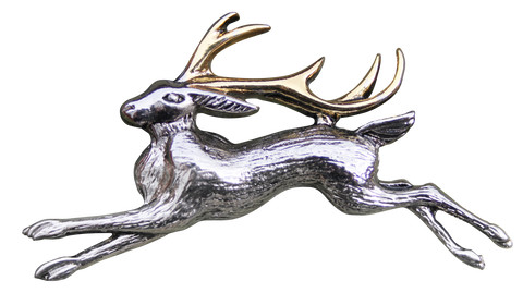 BB11B-The Jackalope for Warrior's Strength Brooch by Briar (Briar Bestiary) at Enchanted Jewelry & Gifts