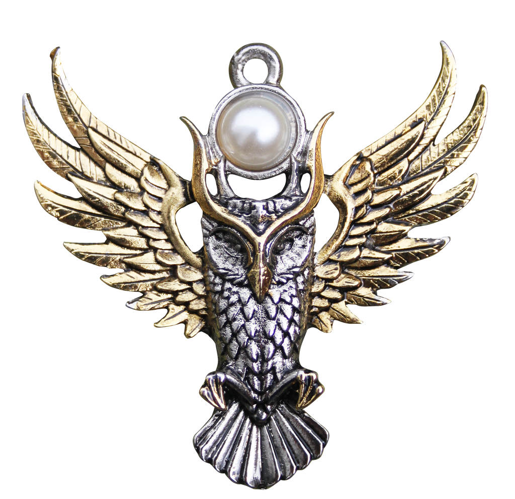 BB12-Owl of Athena For Magickal Wisdom Pendant by Briar (Briar Bestiary) at Enchanted Jewelry & Gifts