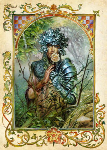 rBM55-The Green Knight by Briar (Briar Mediaeval Cards) at Enchanted Jewelry & Gifts