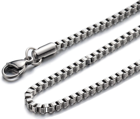 CHBOX2-Box Chain 20" Stainless Steel 2mm (Chains) at Enchanted Jewelry & Gifts