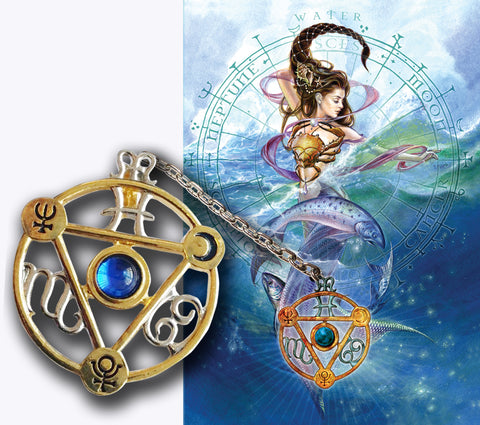 ET4-Elemental Water Talisman and Card (Briar Elemental Talismans) at Enchanted Jewelry & Gifts