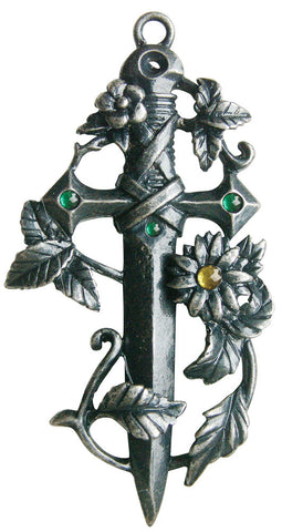 GW14-Sword in the Green for Magical Protection (Greenwood Charms) at Enchanted Jewelry & Gifts