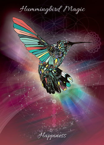 rKA7-Hummingbird Magic Card for Happiness (Karin Roberts Cards) at Enchanted Jewelry & Gifts