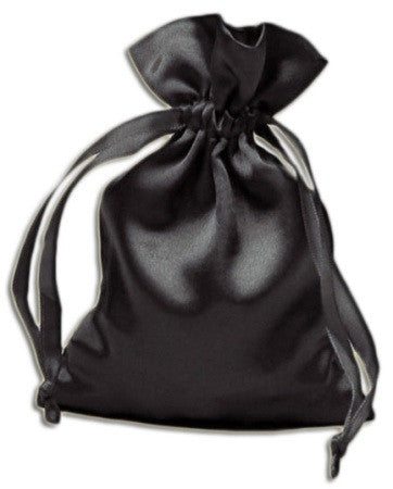 PS03-Black Satin Pouch (Satin Bags) at Enchanted Jewelry & Gifts