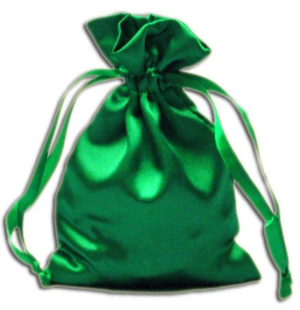 Emerald Green Satin Pouch