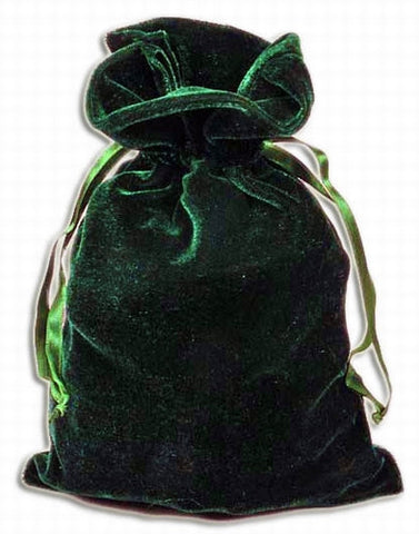 PV10-Hunter Green Velvet Pouch (Velvet Bags) at Enchanted Jewelry & Gifts