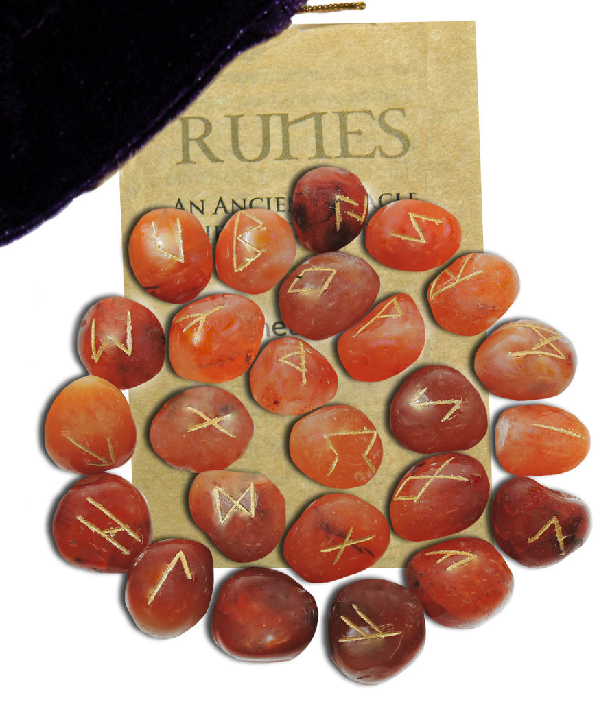 RSCA-Carnelian Gemstone Runes (Rune Stones) at Enchanted Jewelry & Gifts