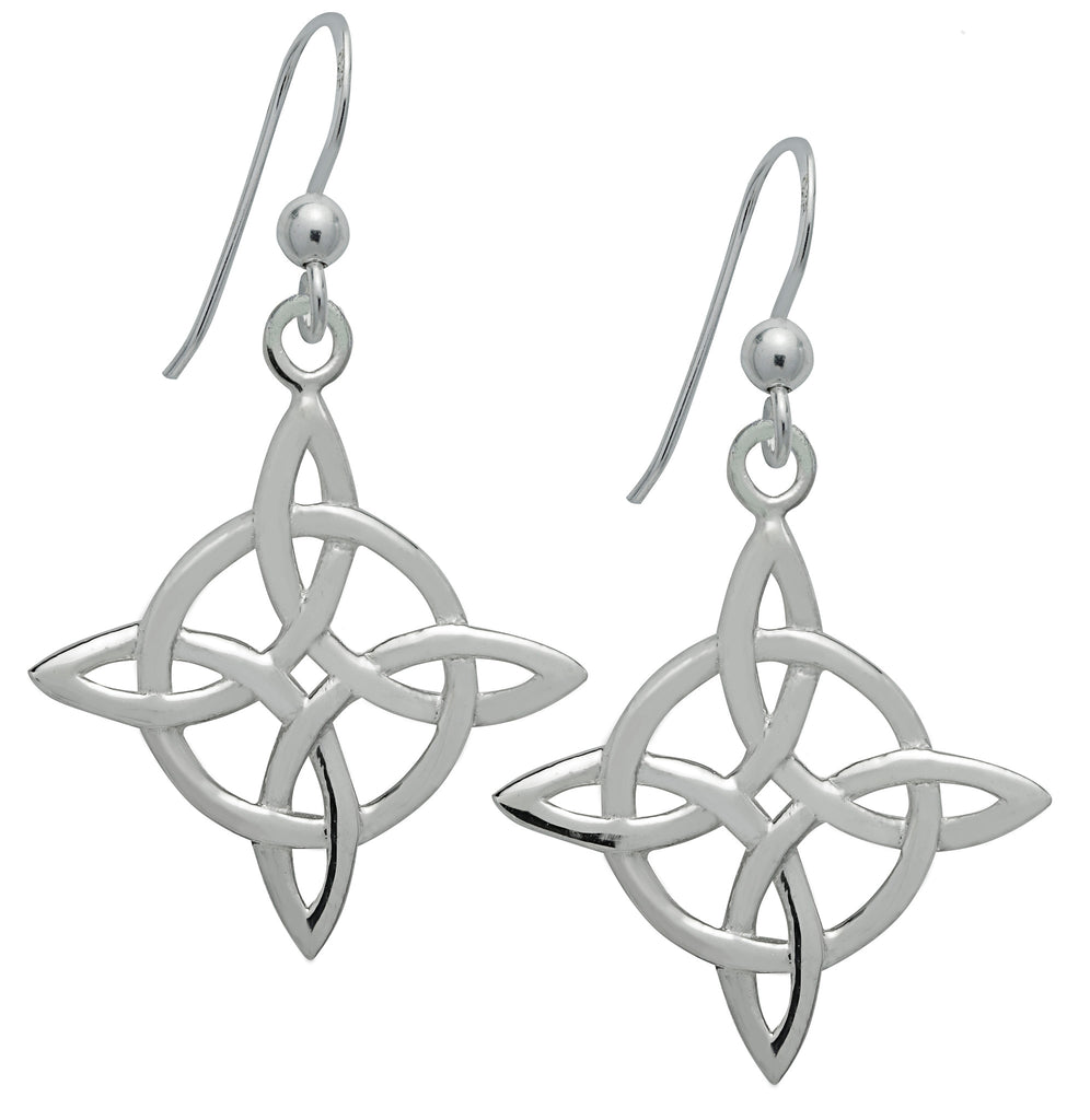 SS08-Silver Celtic Good Luck Earrings (Symbology) at Enchanted Jewelry & Gifts