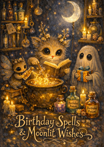 Birthday Spells Card by Emi Solvik