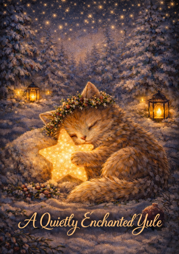 Quietly Enchanted Yule Card by Emi Solvik