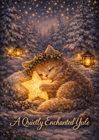 Quietly Enchanted Yule Card by Emi Solvik