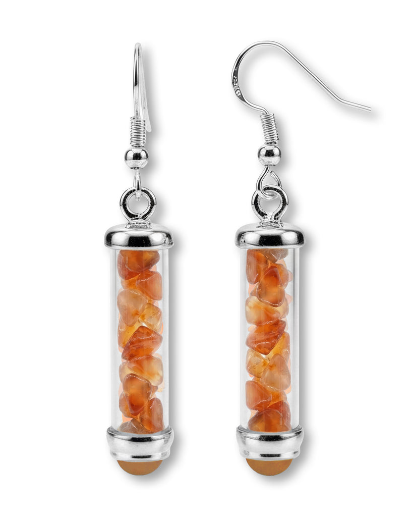 Carnelian Earrings for Prosperity,Creativity & Good Luck