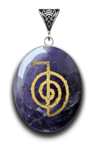 Amethyst Choku Rei Symbology Gemstone for Clearing Negative Energy