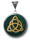 Jade Triquetra Symbology Gemstone for Harmony