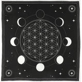 Moon Phases Sacred Geometry Crystal Grid Cloth