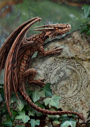 Biglietto D'auguri Dragon Reflection Di Anne Stokes – Formato 120x170 Mm, Stampa Inclusa, Carta Riciclata Ecologica