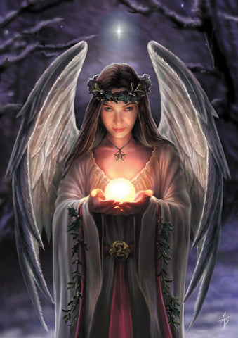 rAN12-Yule Angel Card (Anne Stokes Yuletide Magic Cards) at Enchanted Jewelry & Gifts