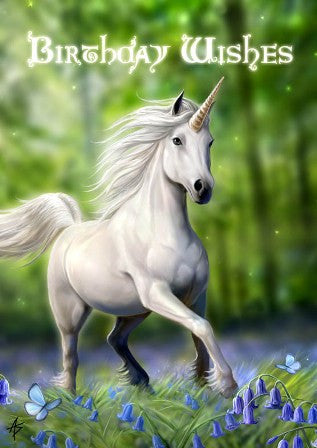 rAN17-Unicorn Card (Anne Stokes Birthday Cards) at Enchanted Jewelry & Gifts