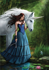 rAN33-Contemplation Unicorn Card (Anne Stokes Unicorns Cards) at Enchanted Jewelry & Gifts