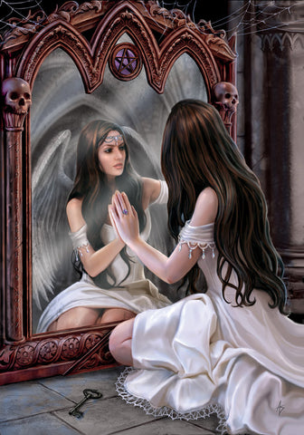 rAN37-Magical Mirror Card (Anne Stokes Angels Cards) at Enchanted Jewelry & Gifts