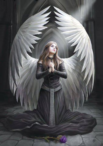 rAN38-Prayer for the Fallen Card (Anne Stokes Angels Cards) at Enchanted Jewelry & Gifts