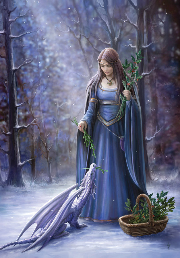 rAN41-Solstice Gathering Card (Anne Stokes Yuletide Magic Cards) at Enchanted Jewelry & Gifts