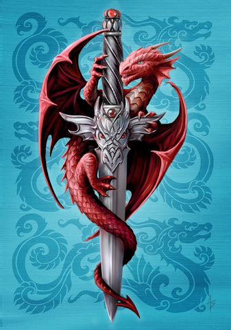 rAN62-Dragon and Dagger Card by Anne Stokes (Anne Stokes Eastern Promise Cards) at Enchanted Jewelry & Gifts