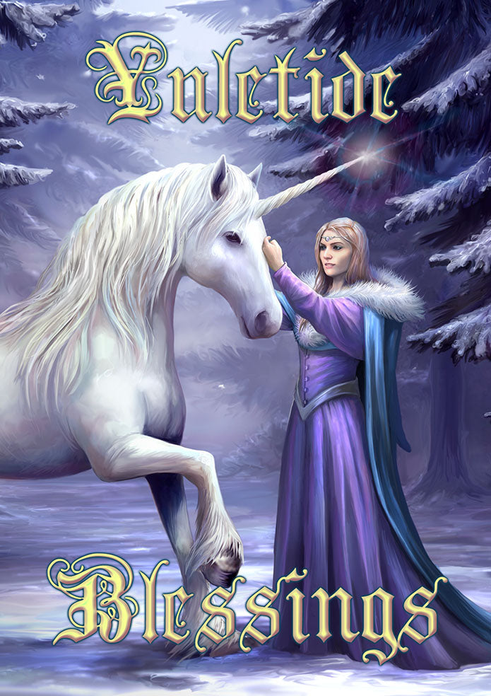 rAN87-Pure Magic Yule Card (Anne Stokes Yuletide Magic Cards) at Enchanted Jewelry & Gifts