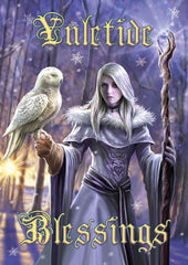 rAN88-Winter Owl Yule Card (Anne Stokes Yuletide Magic Cards) at Enchanted Jewelry & Gifts