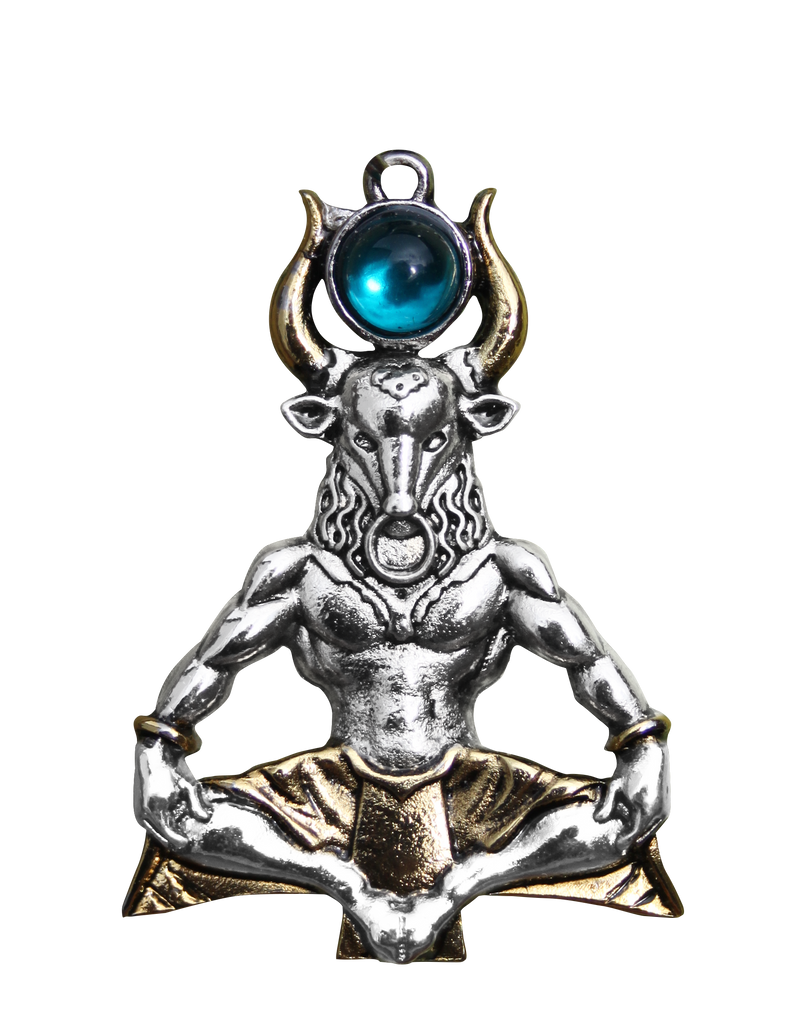 BB04-Minotaur for Serenity Through Challenge Pendant by Briar (Briar Bestiary) at Enchanted Jewelry & Gifts