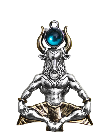 BB04-Minotaur for Serenity Through Challenge Pendant by Briar (Briar Bestiary) at Enchanted Jewelry & Gifts