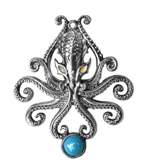 BB09-The Kraken for Wild Adventures Pendant by Briar (Briar Bestiary) at Enchanted Jewelry & Gifts