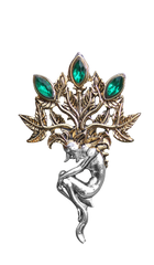 BB10B-Mandrake for Luck and Wealth Brooch by Briar (Briar Bestiary) at Enchanted Jewelry & Gifts