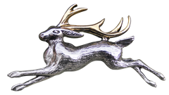 BB11B-The Jackalope for Warrior's Strength Brooch by Briar (Briar Bestiary) at Enchanted Jewelry & Gifts