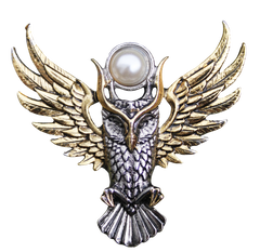 BB12B-Owl of Athena for Magickal Wisdom Brooch by Briar (Briar Bestiary) at Enchanted Jewelry & Gifts