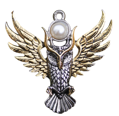 BB12-Owl of Athena For Magickal Wisdom Pendant by Briar (Briar Bestiary) at Enchanted Jewelry & Gifts