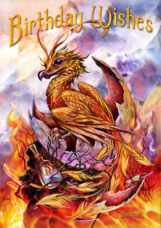 rBM51-Birthday Phoenix (Briar Birthday Cards) at Enchanted Jewelry & Gifts