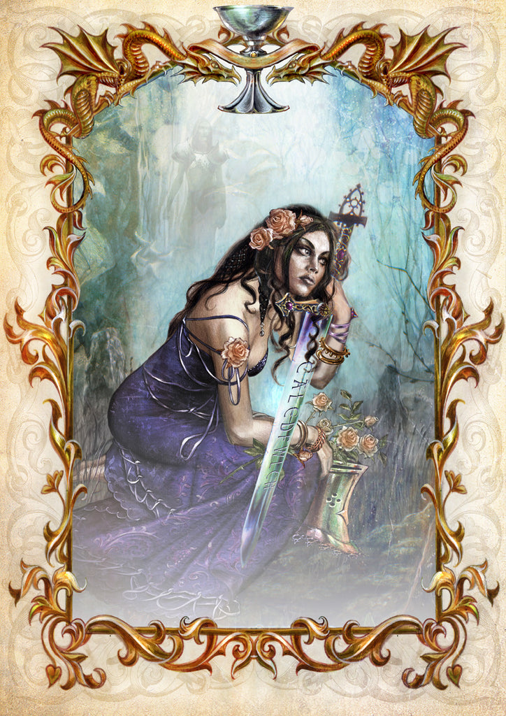 rBM56-Galahad's Prayer by Briar (Briar Mediaeval Cards) at Enchanted Jewelry & Gifts