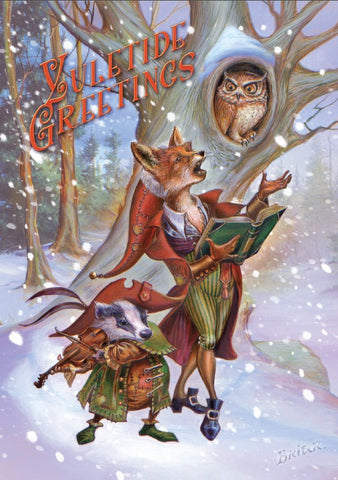 rBY25-Wildwood Carols Yuletide Greetings Card (Briar Yule Cards) at Enchanted Jewelry & Gifts