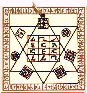 SCD70-Doctor Dee's Table for Universal Protection (Key of Solomon Talismans) at Enchanted Jewelry & Gifts