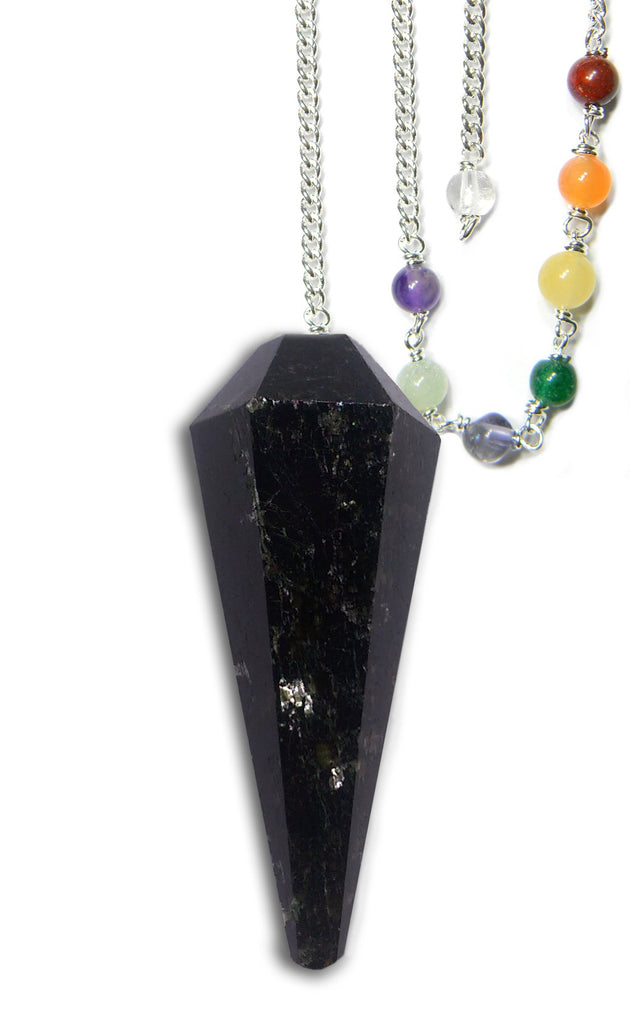 DPCBT-Black Tourmaline Protection Chakra Pendulum (Pendulums) at Enchanted Jewelry & Gifts