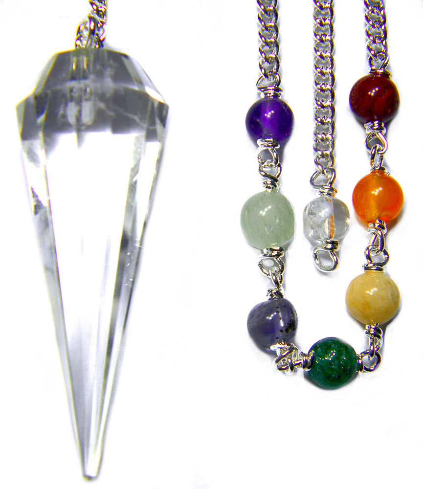 DPCCQ-Crystal Quartz Chakra Pendulum for Pure Energy work (Pendulums) at Enchanted Jewelry & Gifts