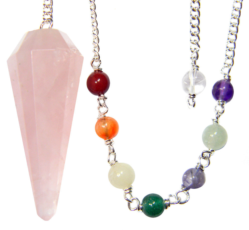 DPCRQ-Rose Quartz Chakra Pendulum (Pendulums) at Enchanted Jewelry & Gifts